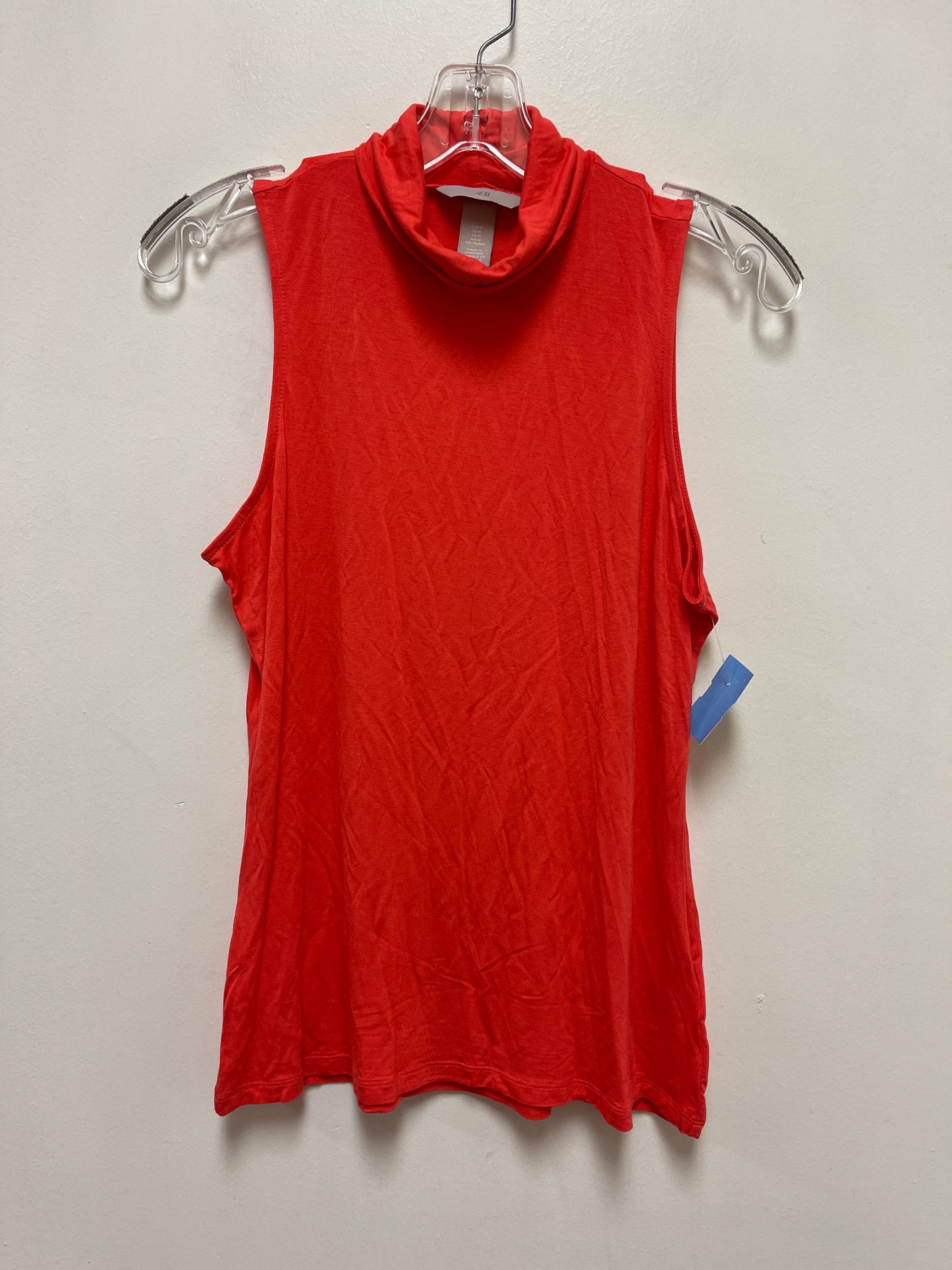 Top Sleeveless By H&m In Orange, Size: M