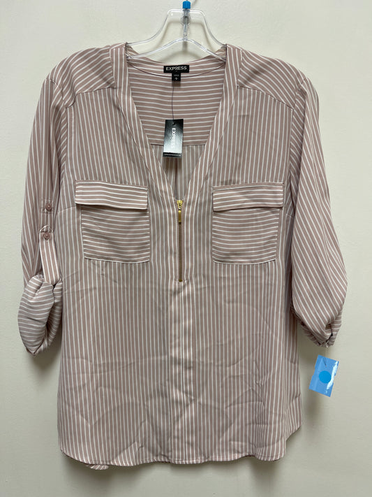 Top Long Sleeve By Express In Pink, Size: L