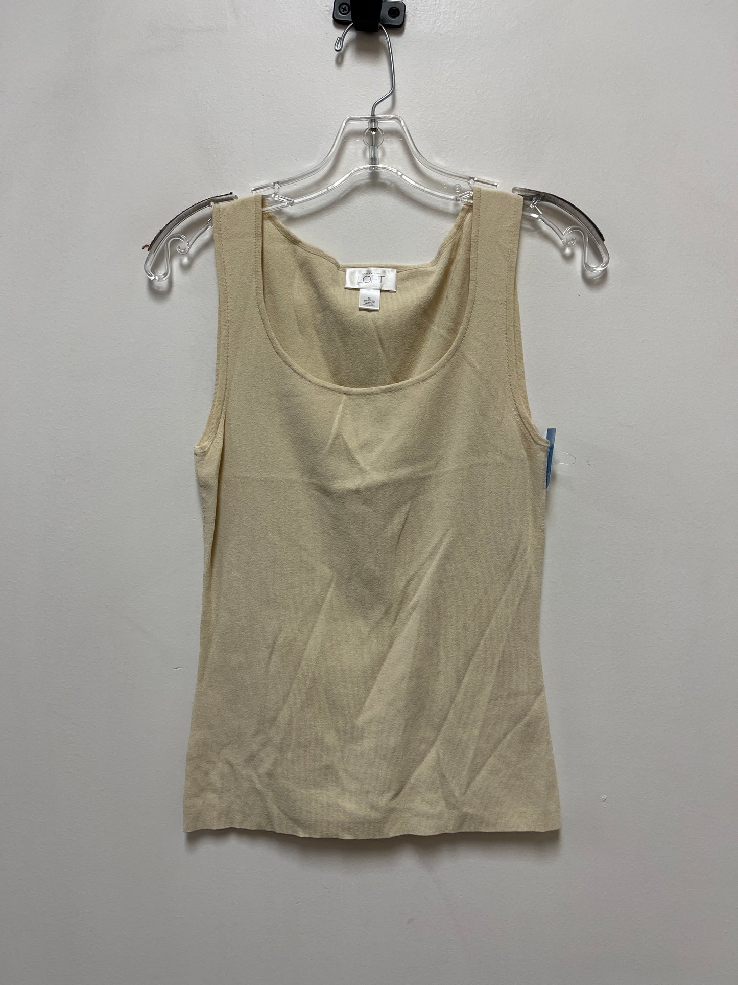 Top Sleeveless By Loft In Cream, Size: S