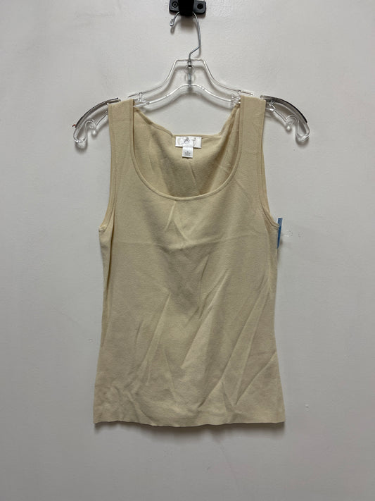 Top Sleeveless By Loft In Cream, Size: S