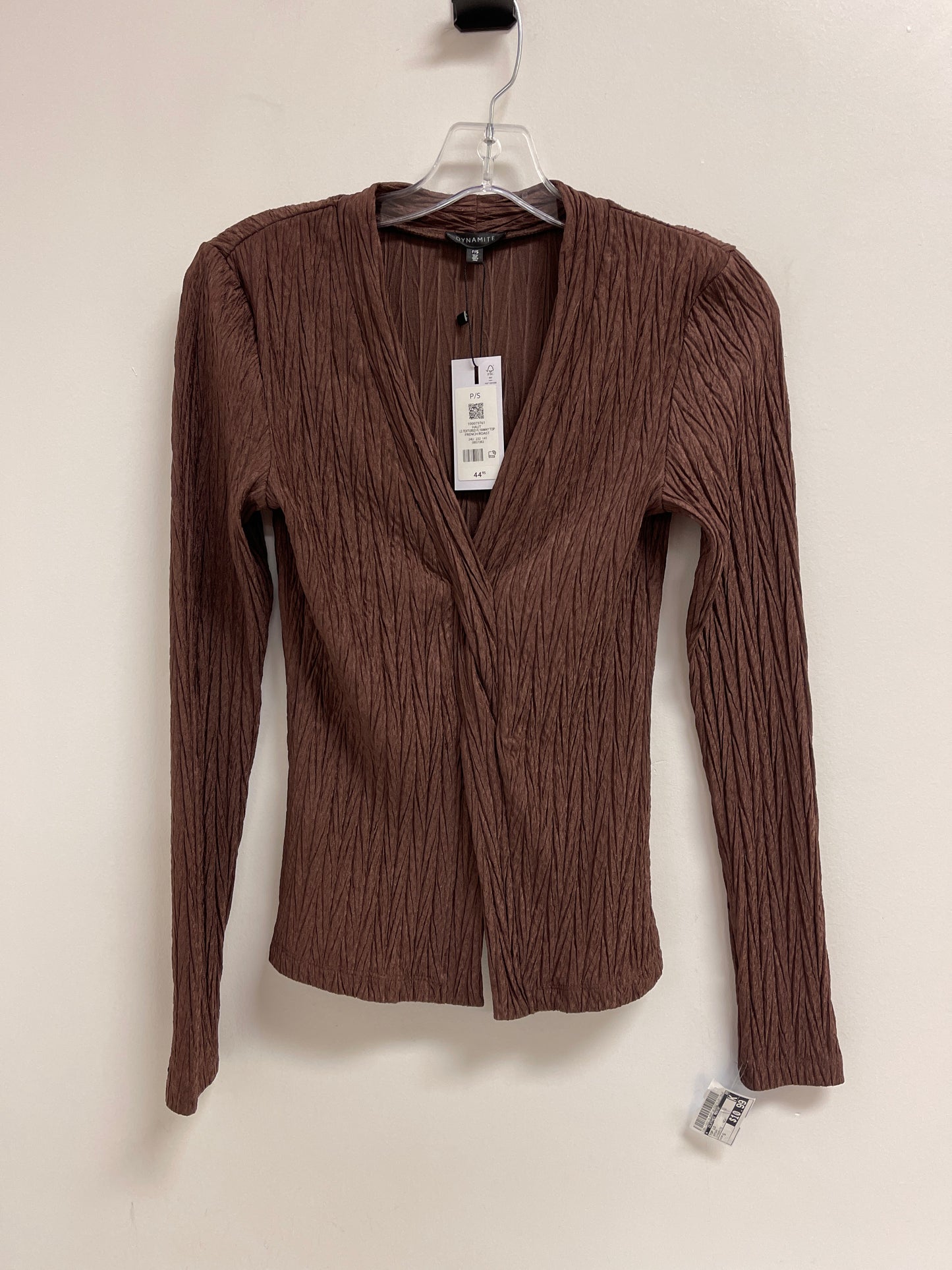 Top Long Sleeve By Clothes Mentor In Brown, Size: S