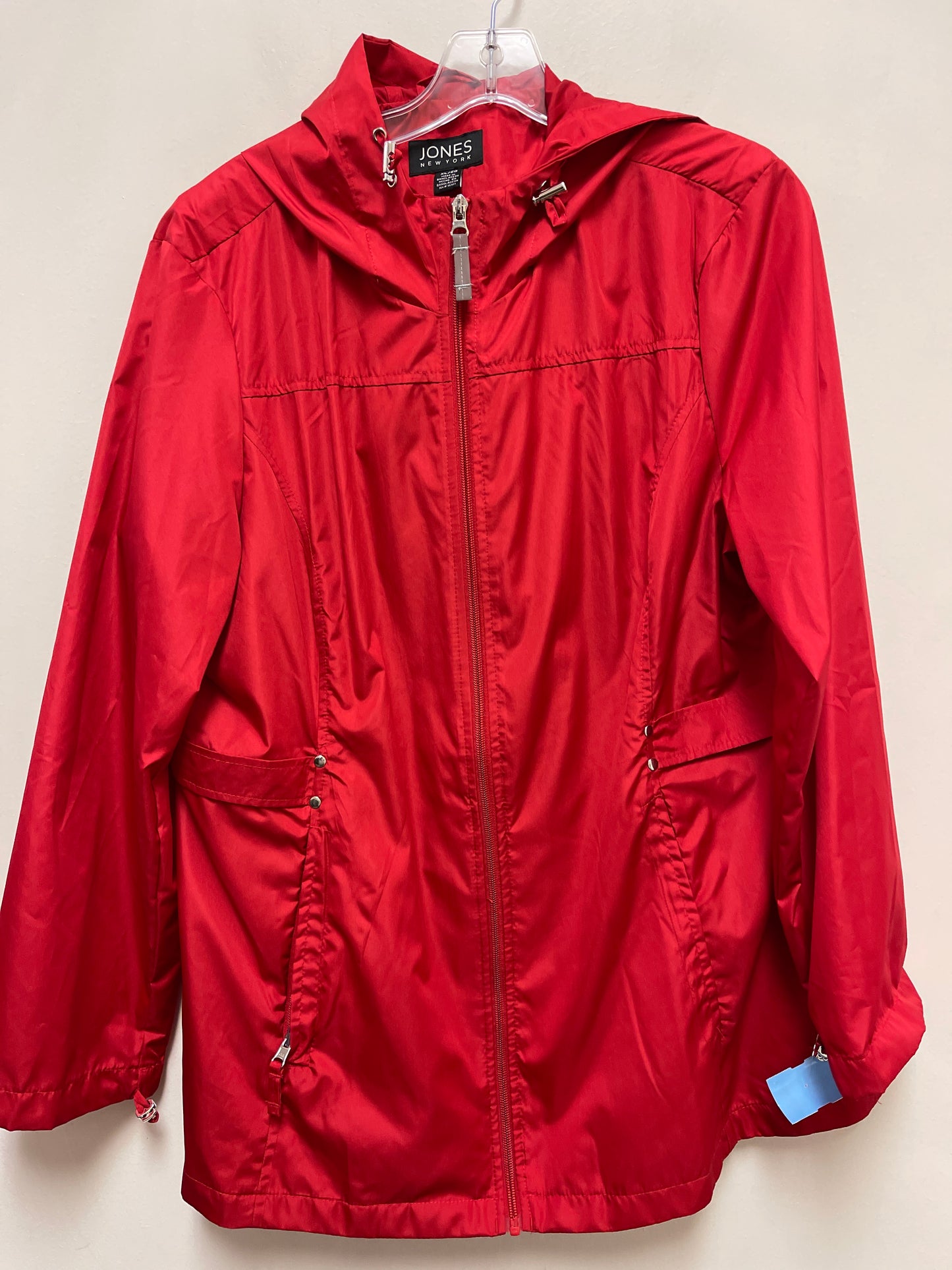 Jacket Windbreaker By Jones New York In Red, Size: Xl