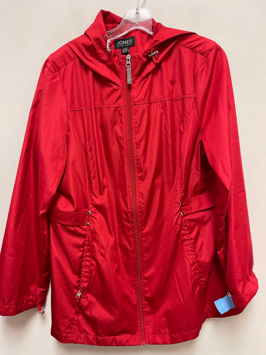 Jacket Windbreaker By Jones New York In Red, Size: Xl