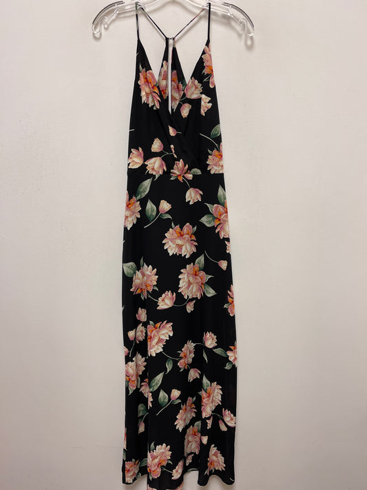 Black & Cream Dress Casual Maxi Lush, Size S