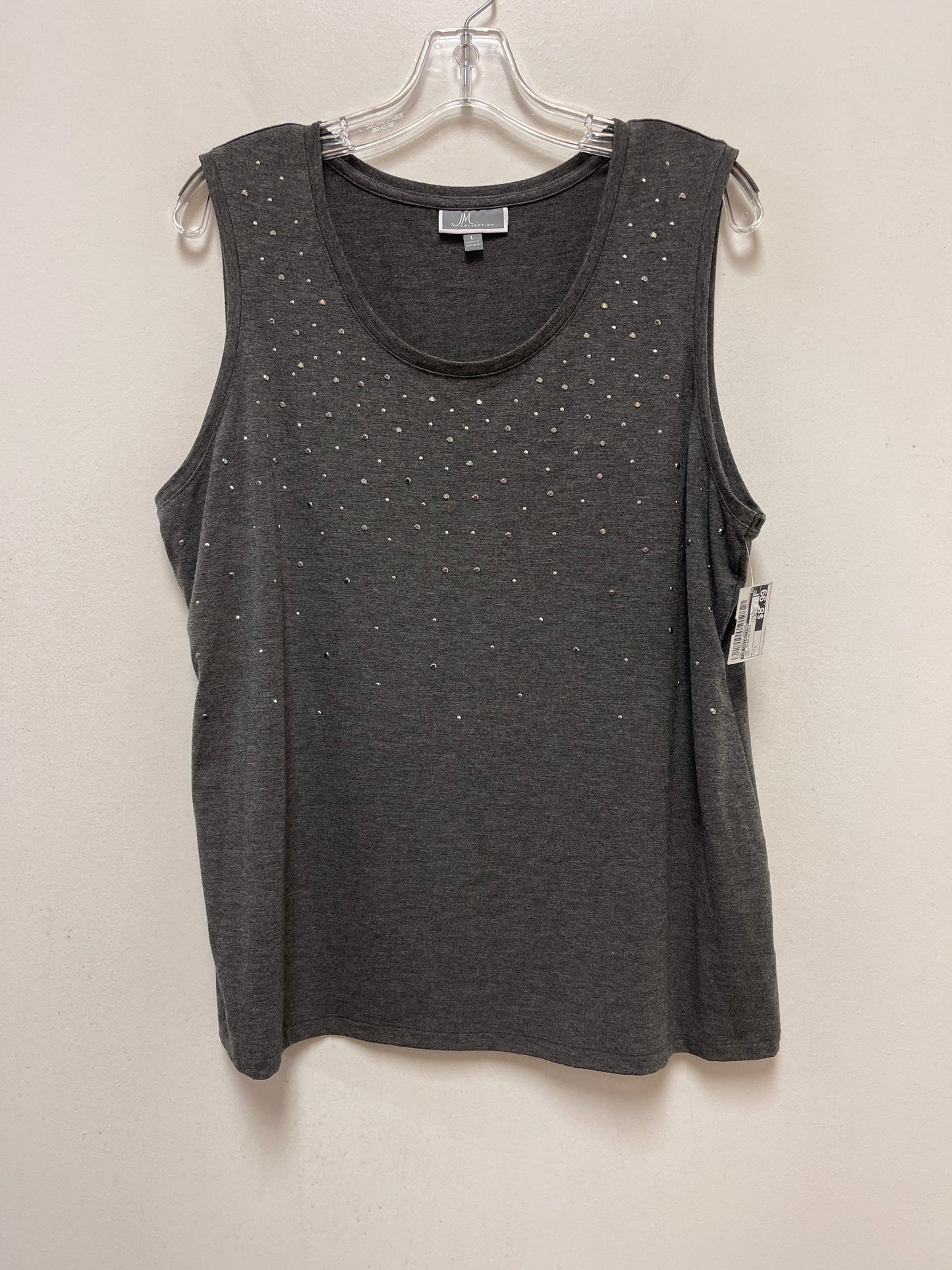 Grey Top Sleeveless Jm Collections, Size L