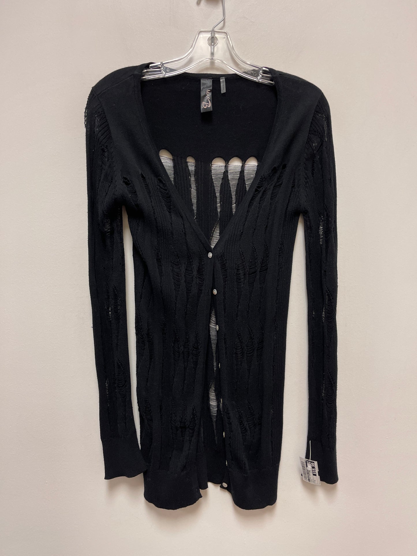 Black Sweater Cardigan Clothes Mentor, Size M