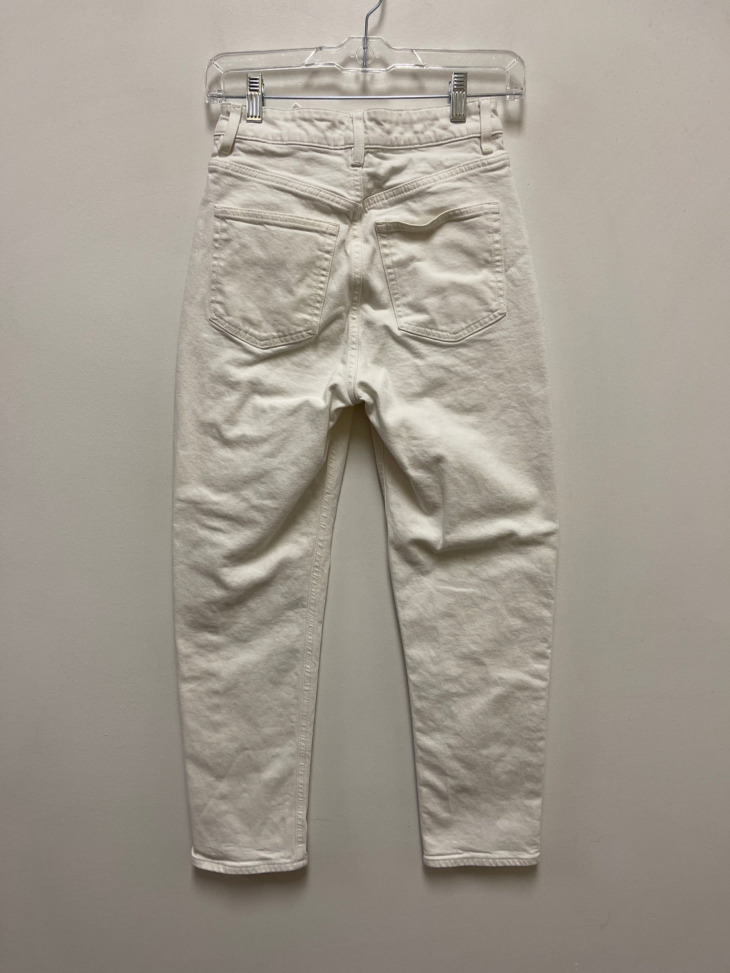 Jeans Straight By H&m In White, Size: 4