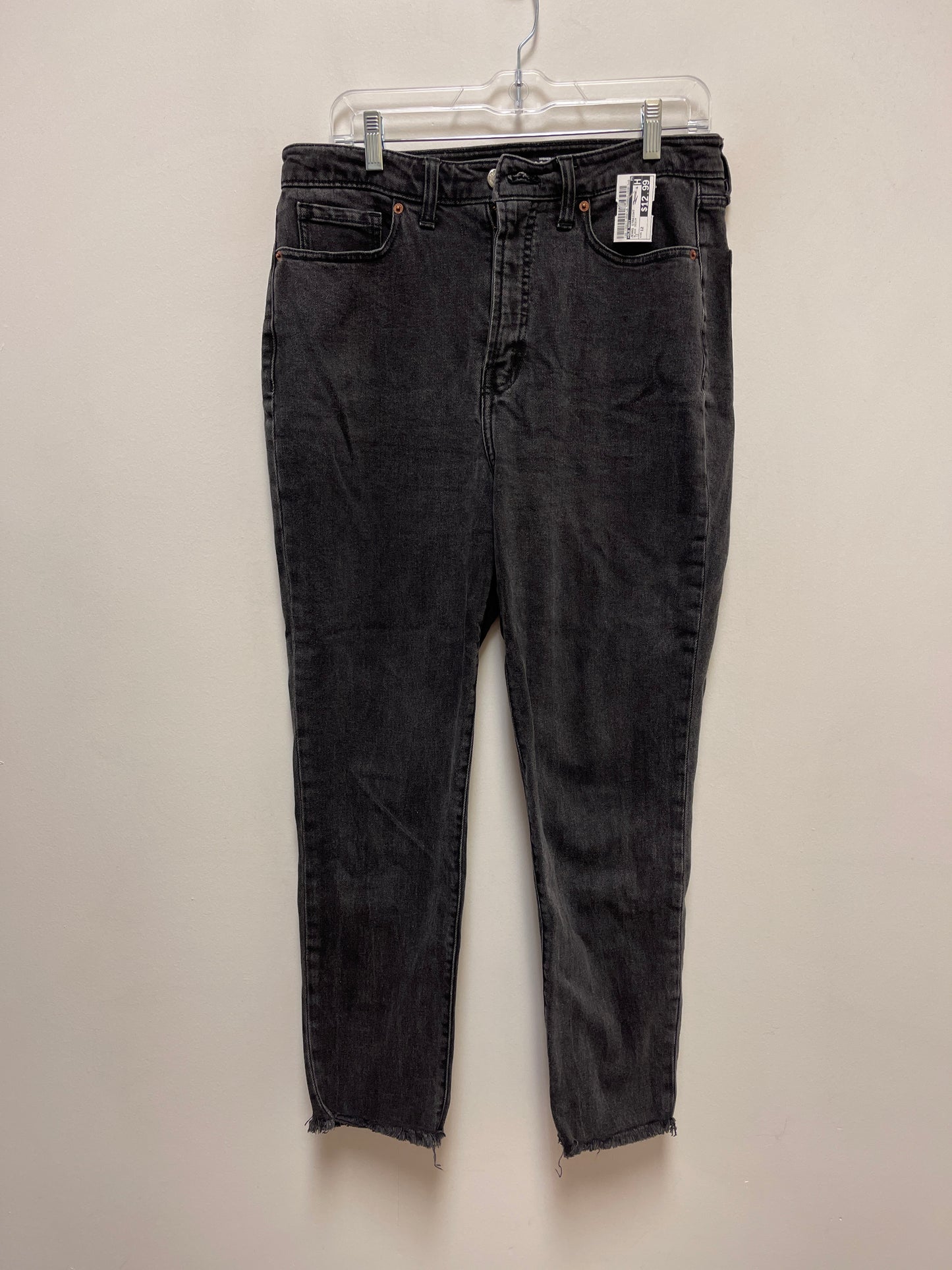 Jeans Straight By Old Navy In Black Denim, Size: 12