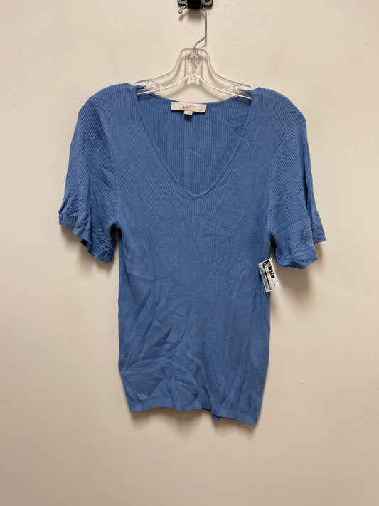 Top Short Sleeve By Loft In Blue, Size: M