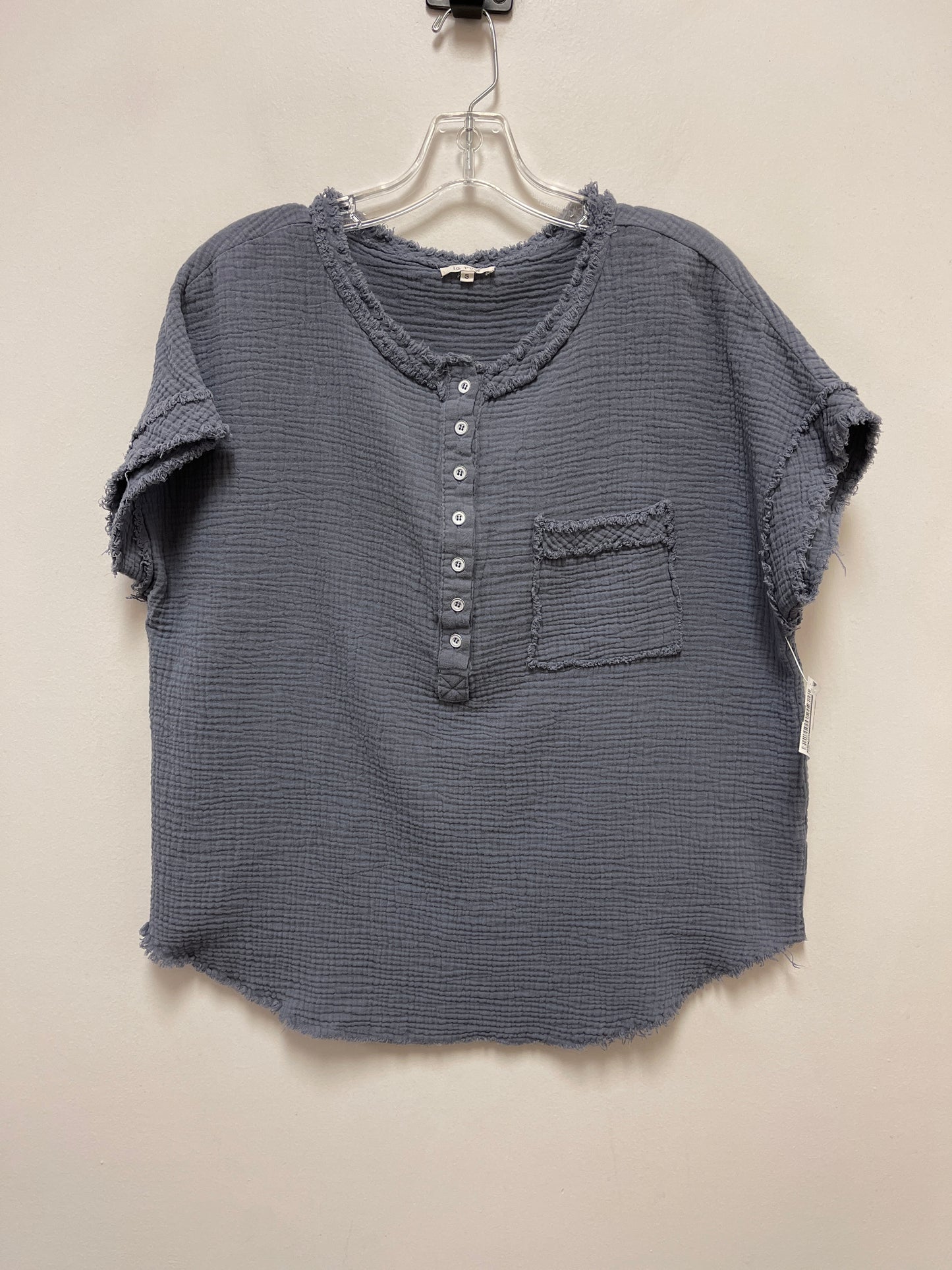 Top Short Sleeve By La Miel In Grey, Size: S