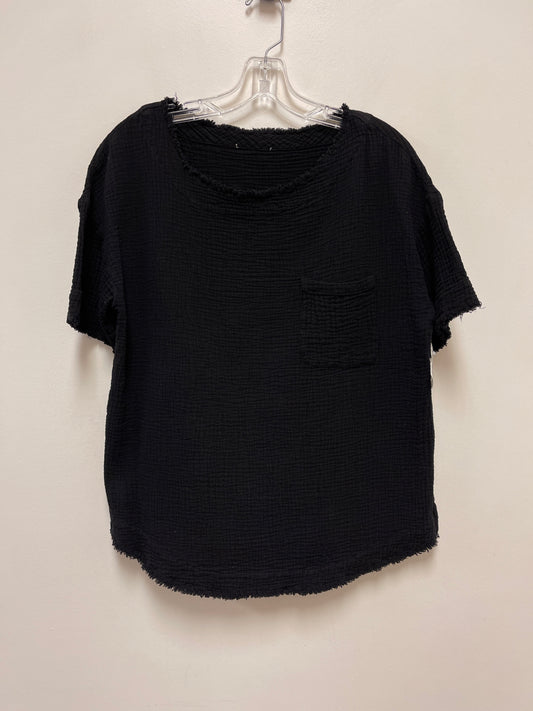 Top Short Sleeve Basic By Clothes Mentor In Black, Size: L