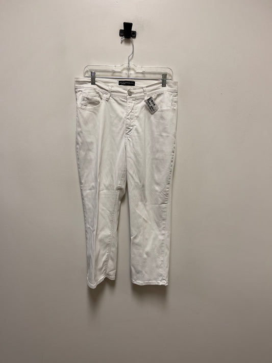 Jeans Straight By Lee In White Denim, Size: 10