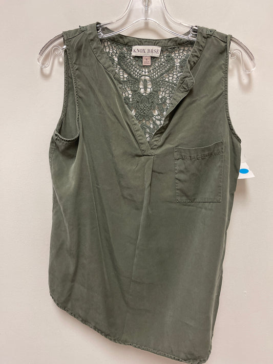 Top Sleeveless By Knox Rose In Green, Size: S