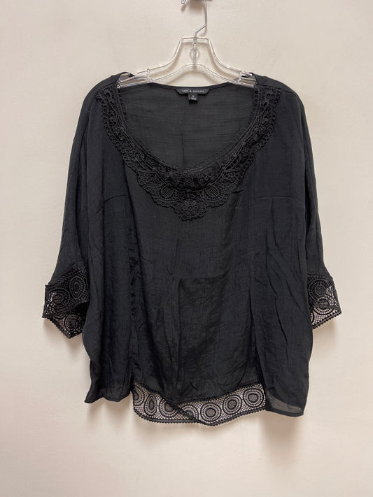 Top Short Sleeve By Zac And Rachel In Black, Size: Xl