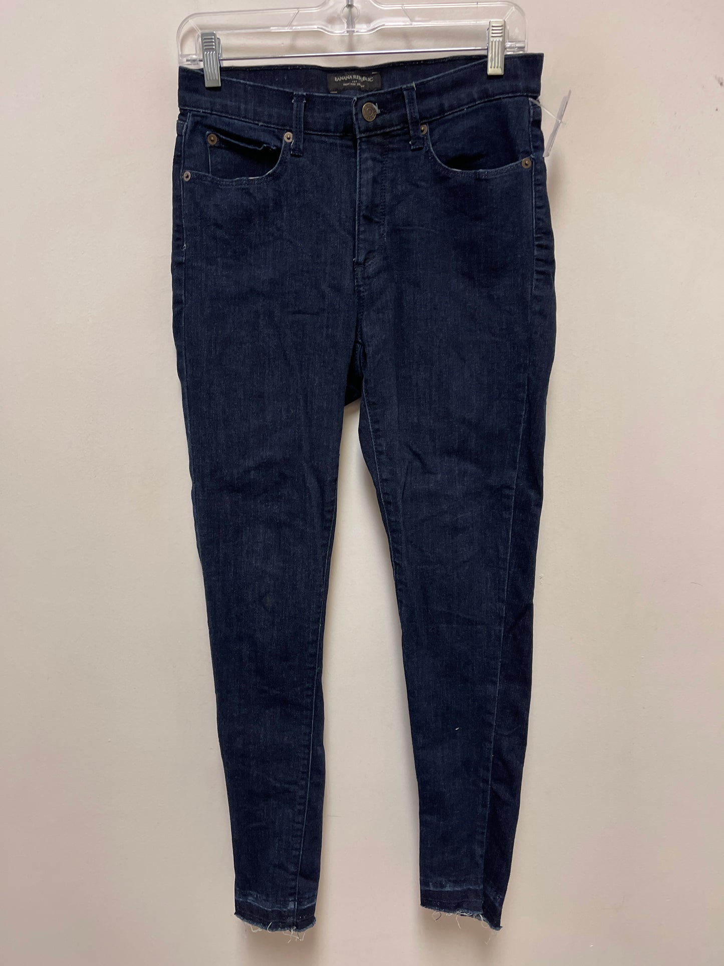 Jeans Skinny By Banana Republic In Blue Denim, Size: 4