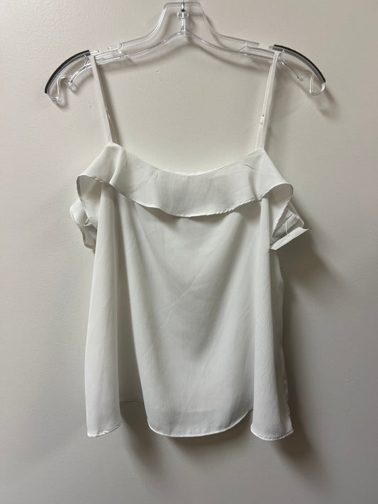 Top Sleeveless By H&m In White, Size: M