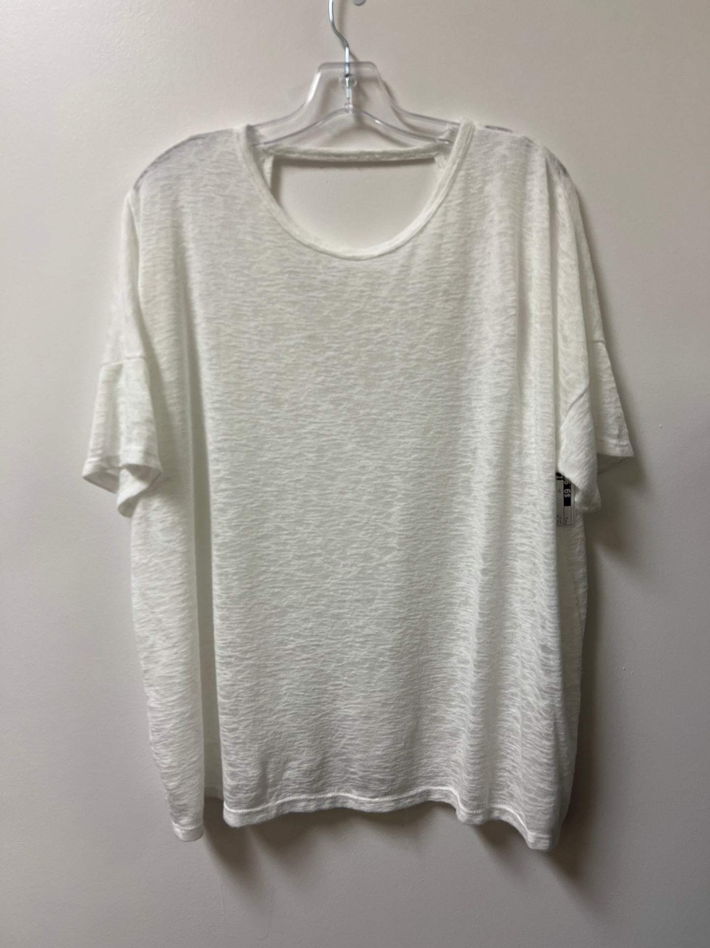 Top Short Sleeve By Clothes Mentor In White, Size: L