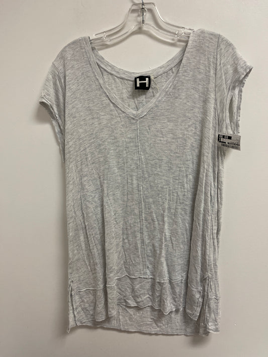 Top Short Sleeve Basic By H For Halston In Grey, Size: L