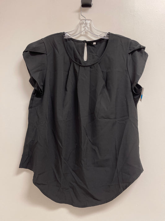 Top Short Sleeve By Clothes Mentor In Black, Size: L