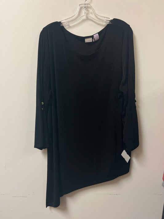 Top Long Sleeve By Chicos In Black, Size: 2x