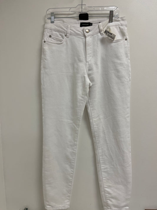 Jeans Skinny By Tahari By Arthur Levine In White, Size: 8