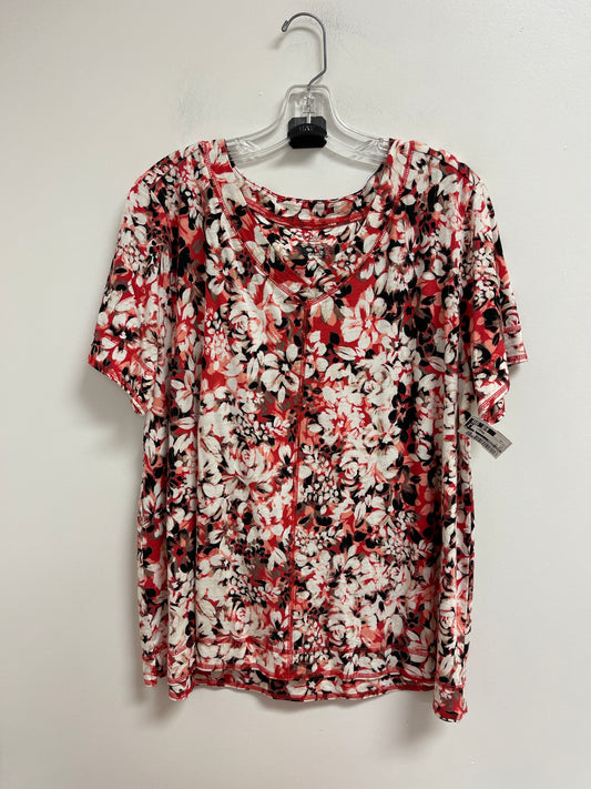 Top Short Sleeve By West Bound In Red, Size: 1x