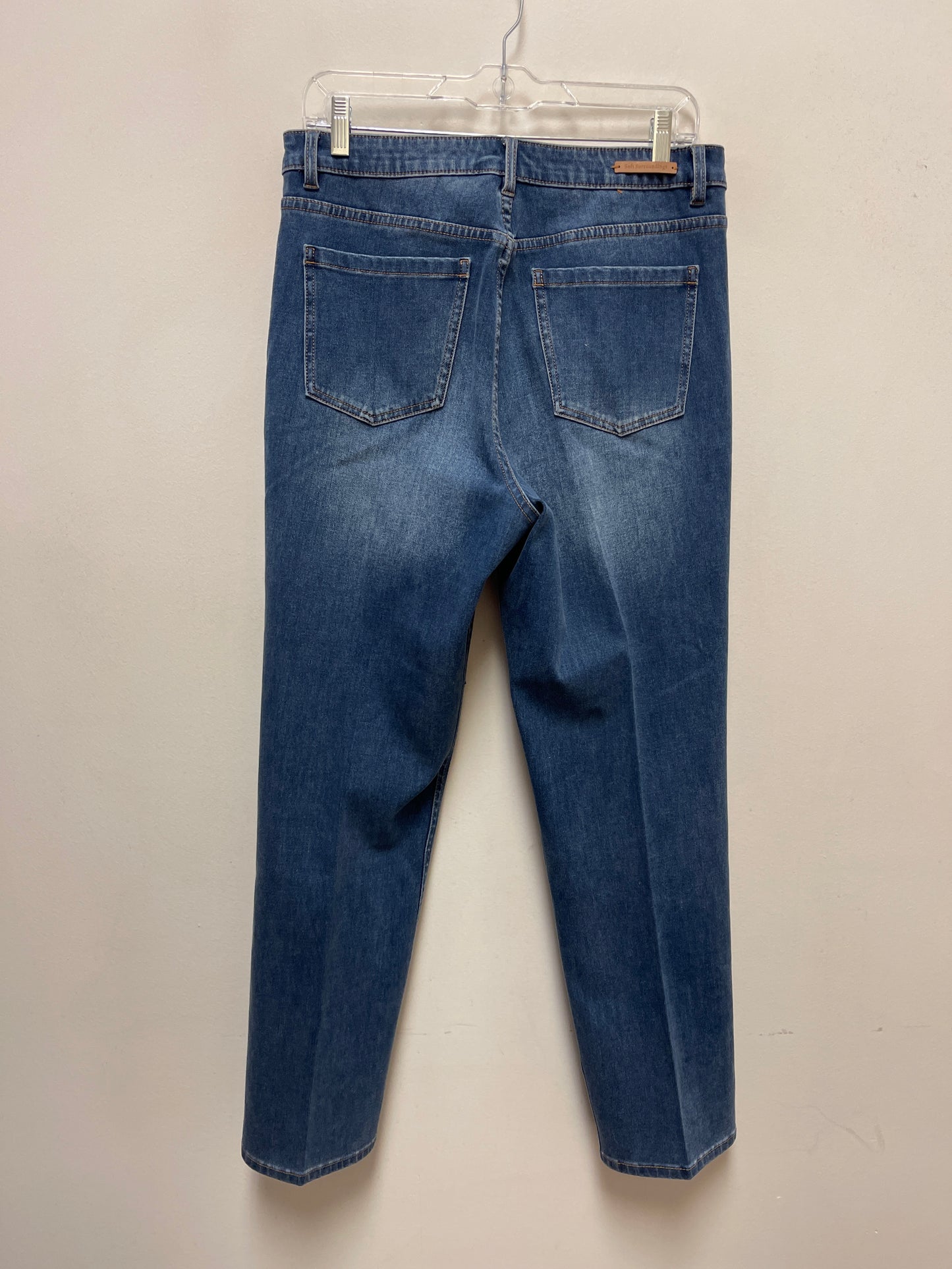 Jeans Straight By Soft Surroundings In Blue Denim, Size: 12