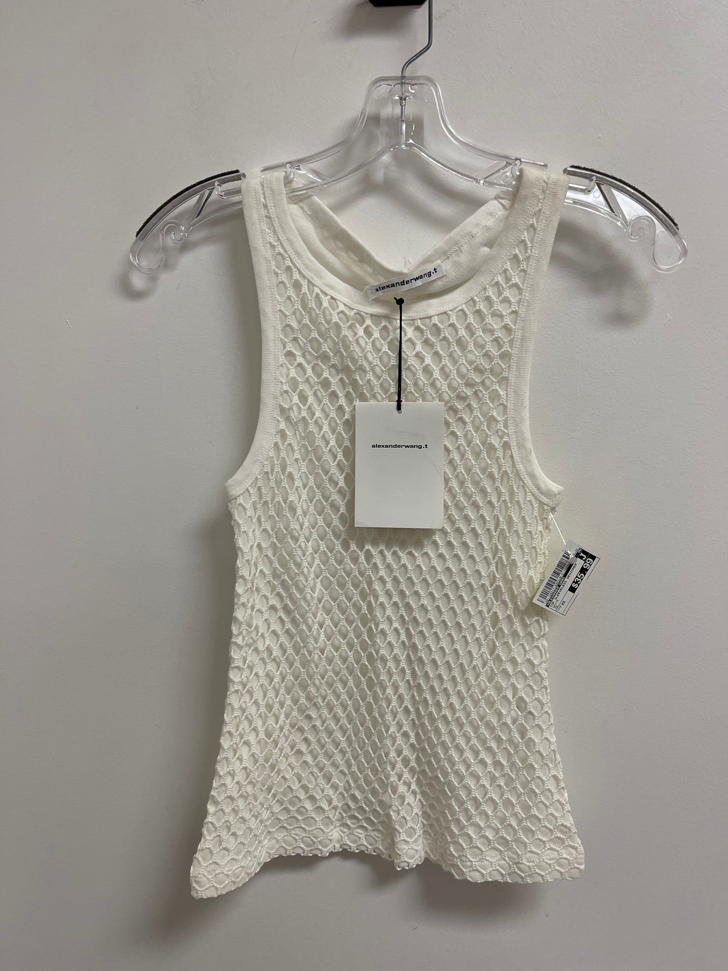 Top Sleeveless Designer By Alexander Wang In White, Size: Xs