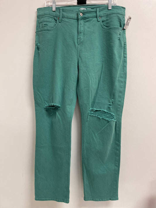 Jeans Boyfriend By Old Navy In Green, Size: 12