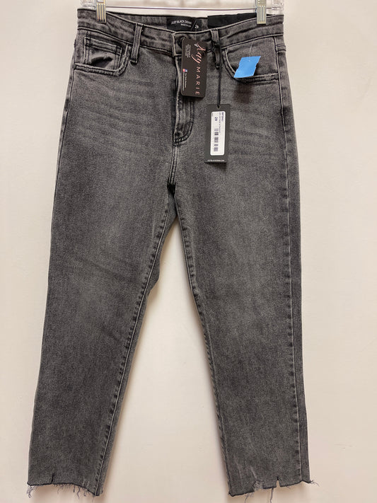 Jeans Straight By Just Black In Black Denim, Size: 8