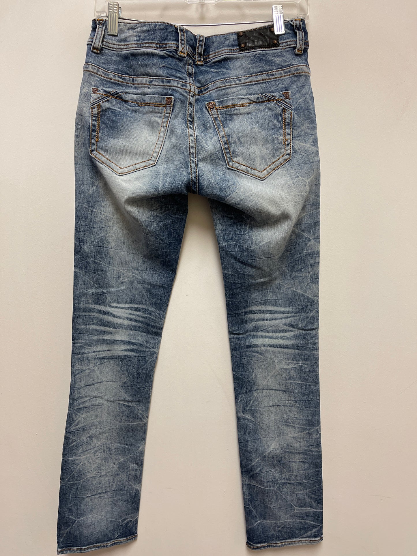 Jeans Straight By Buckle Black In Blue Denim, Size: 2