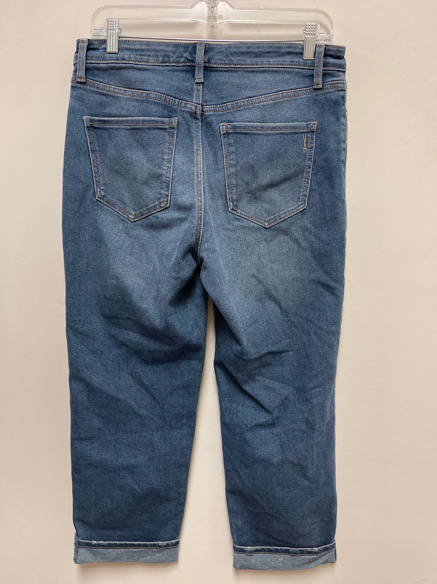 Jeans Cropped By Vintage America In Blue Denim, Size: 8