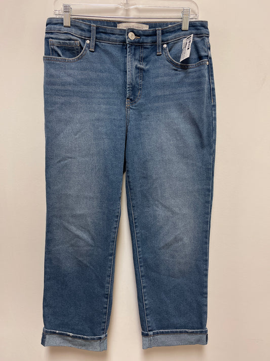 Jeans Cropped By Vintage America In Blue Denim, Size: 8