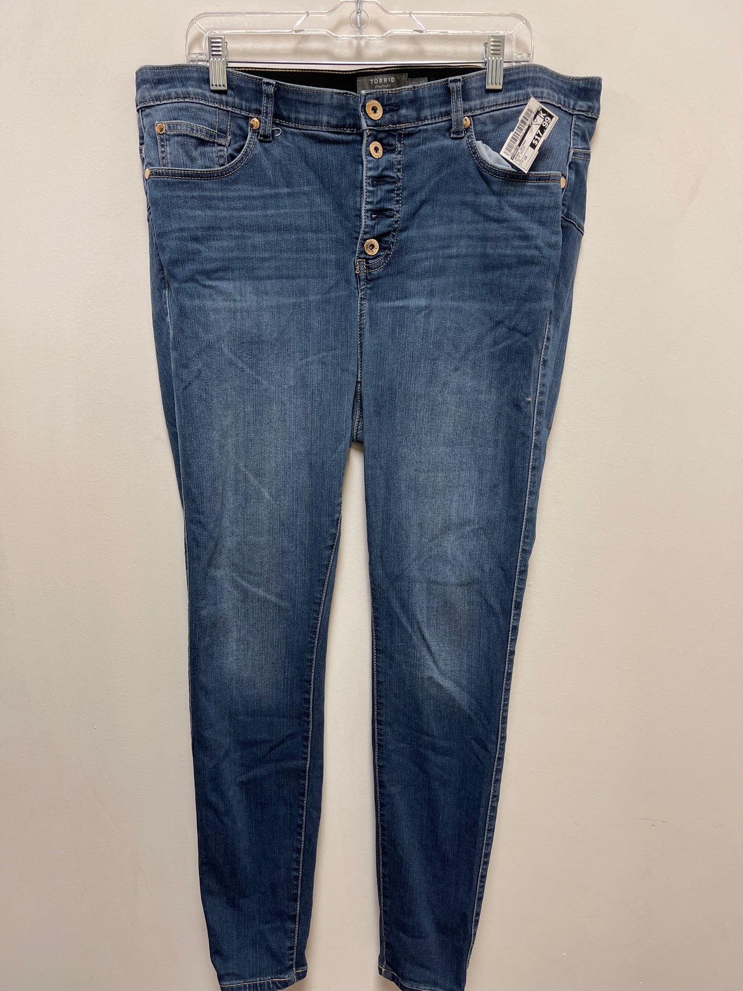 Jeans Skinny By Torrid In Blue Denim, Size: 18