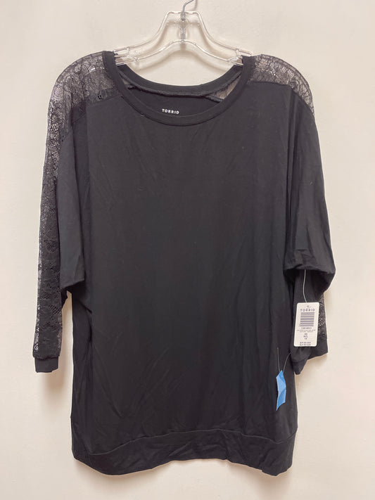 Top Long Sleeve By Torrid In Black, Size: M