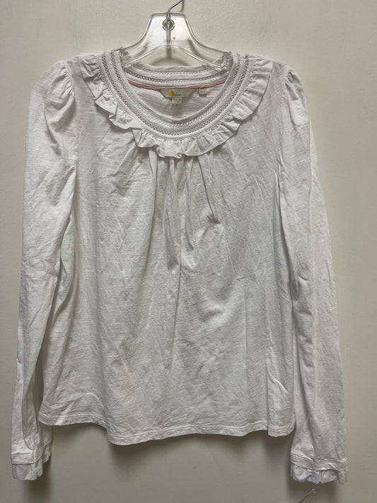 Top Long Sleeve By Boden In White, Size: L