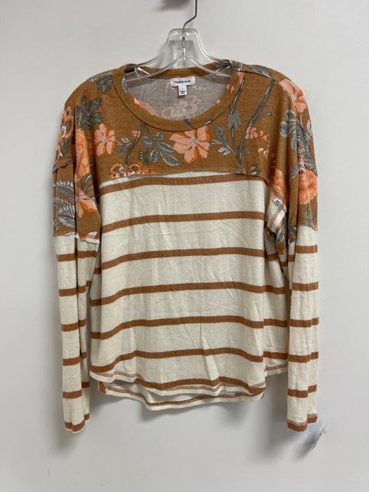 Top Long Sleeve By Clothes Mentor In Beige, Size: L