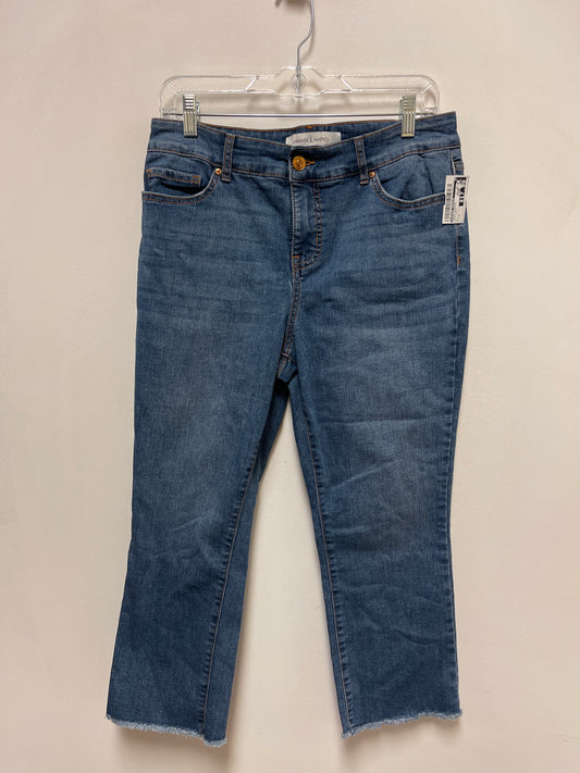 Jeans Cropped By Vintage America In Blue Denim, Size: 8