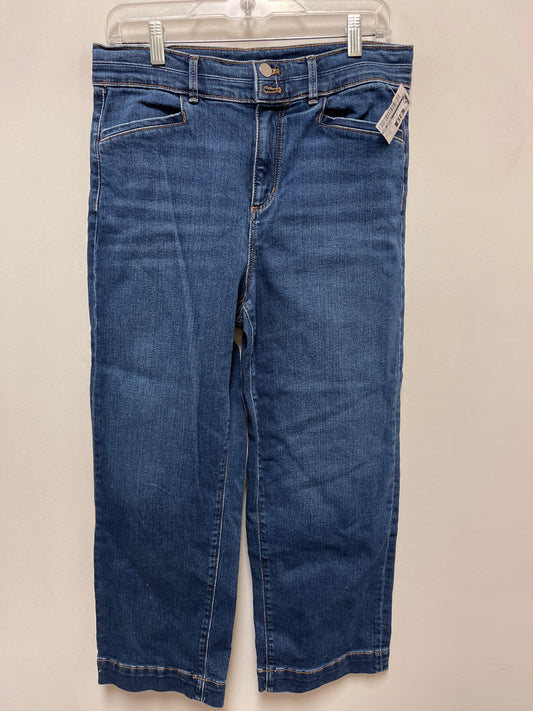 Jeans Wide Leg By Ann Taylor In Blue Denim, Size: 8p