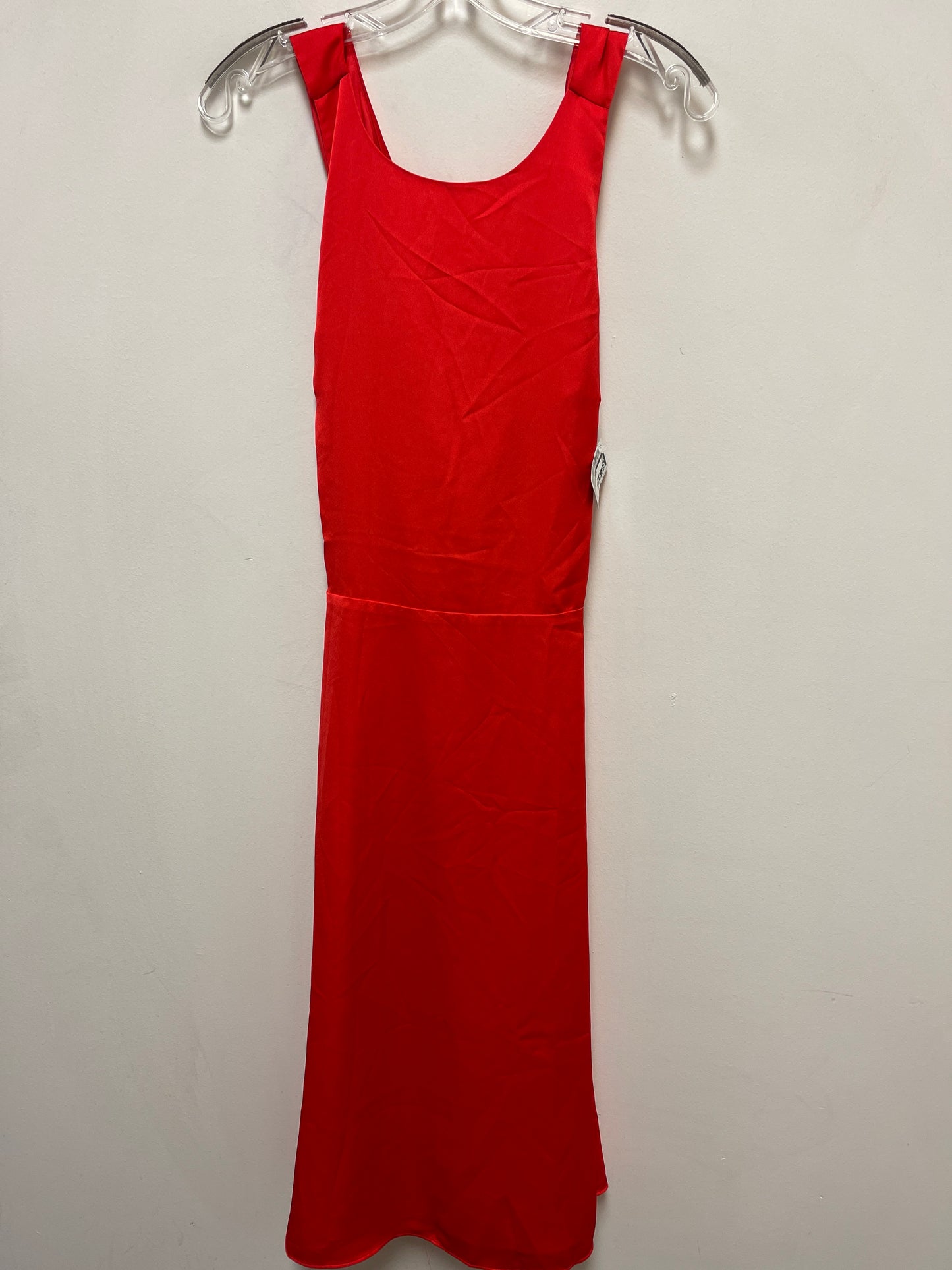 Dress Casual Midi By Ann Taylor In Red, Size: M