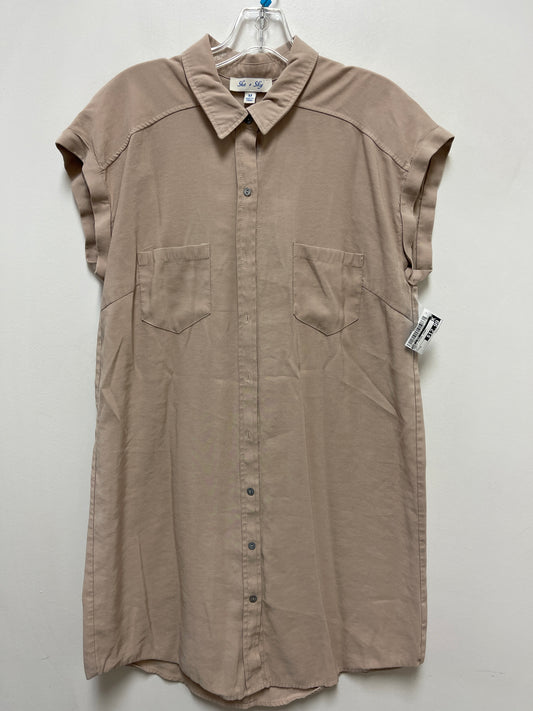 Dress Casual Short By She + Sky In Tan, Size: M