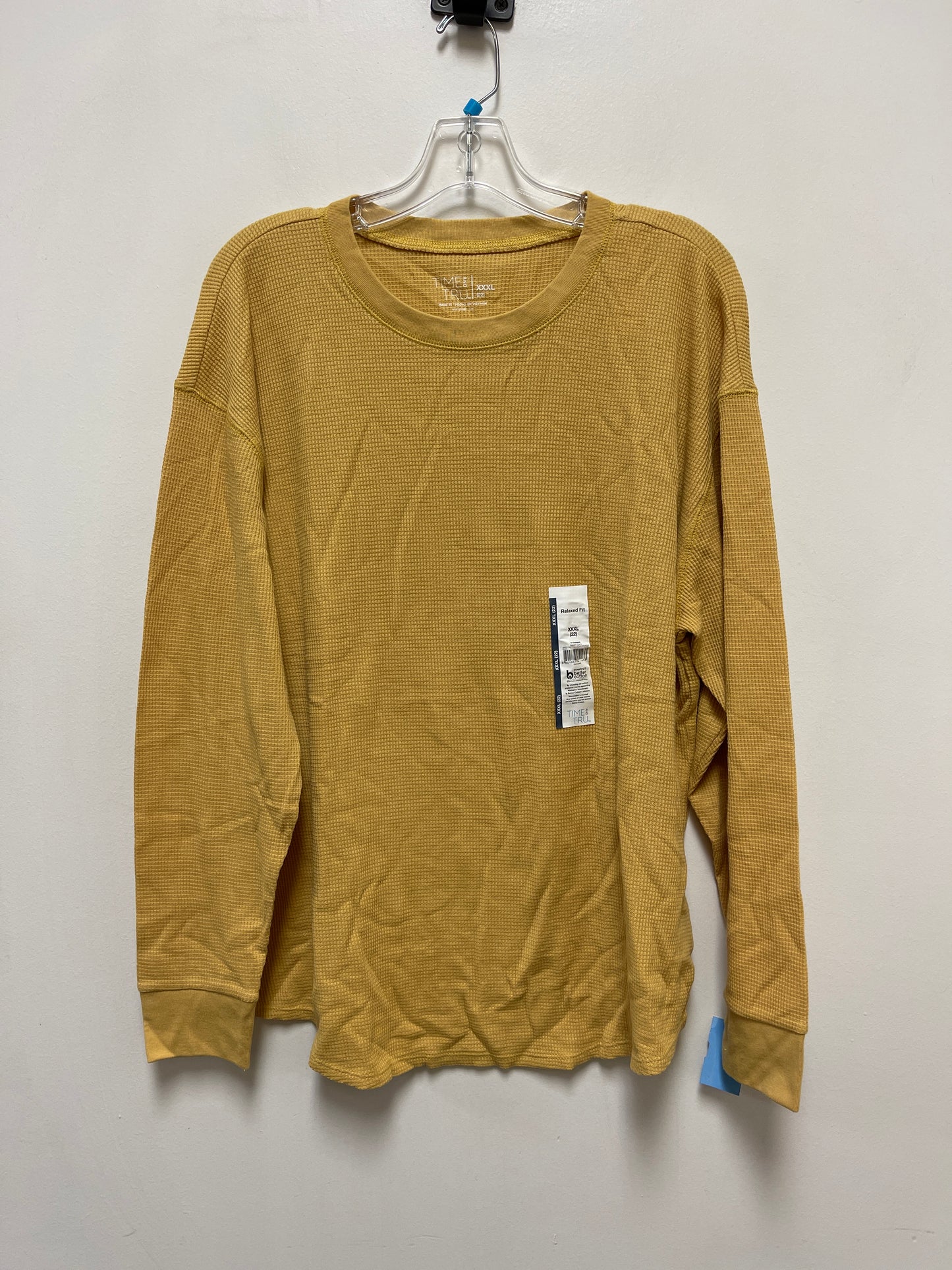 Top Long Sleeve Basic By Time And Tru In Yellow, Size: 3x