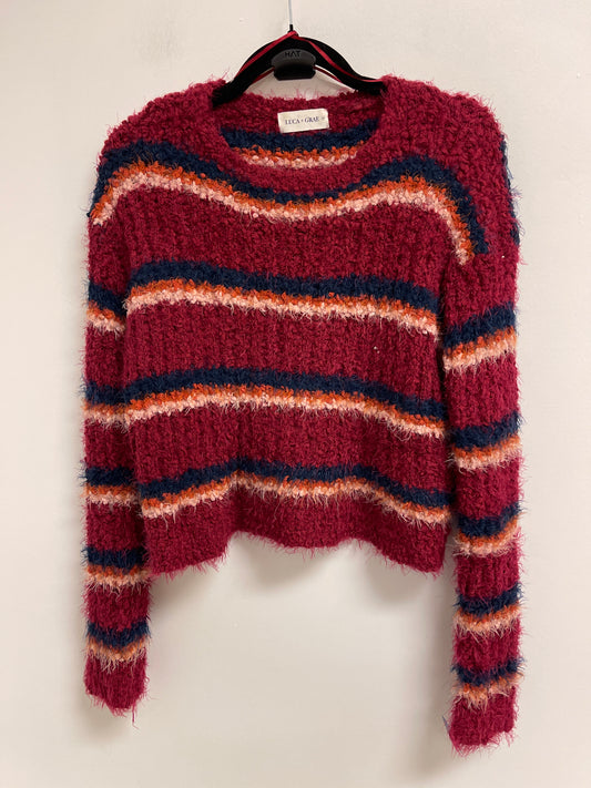 Sweater By Clothes Mentor In Red, Size: M