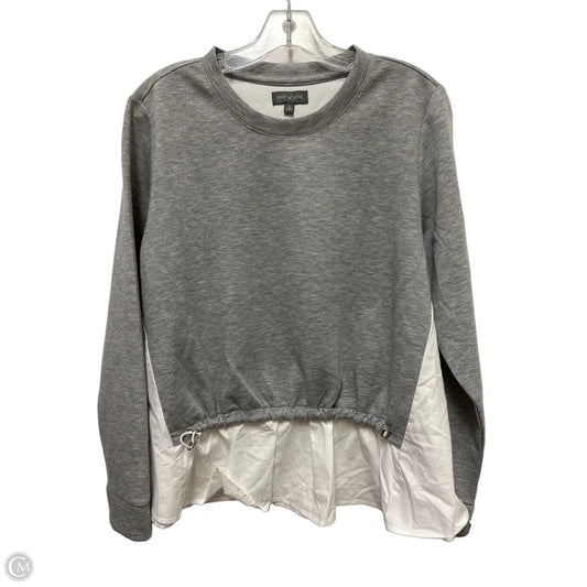 Sweatshirt Crewneck By Clothes Mentor In Grey, Size: L