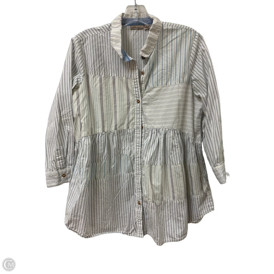 Blouse Long Sleeve By Holding Horses In Striped Pattern, Size: S