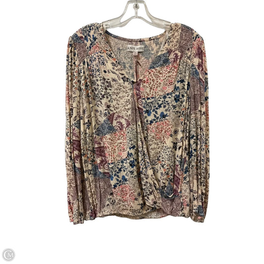 Top Long Sleeve By Knox Rose In Multi-colored, Size: M
