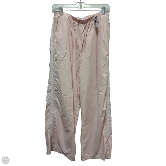Athletic Pants By No Boundaries In Pink & White, Size: L