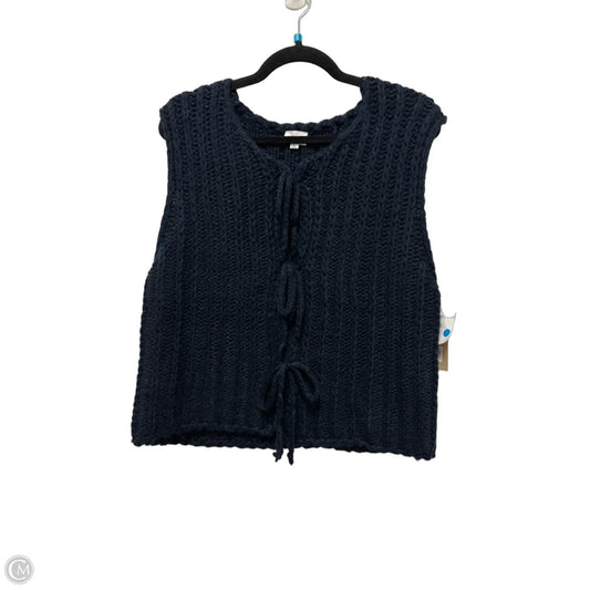 Sweater Cardigan By Clothes Mentor In Navy, Size: L