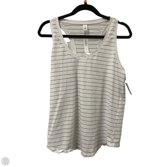 Athletic Tank Top By Lululemon In Striped Pattern, Size: 10