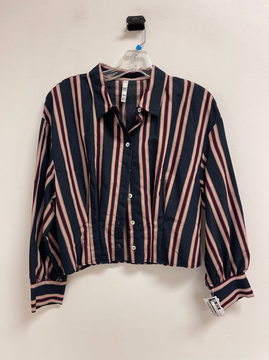 Top Long Sleeve By Zara In Striped Pattern, Size: S